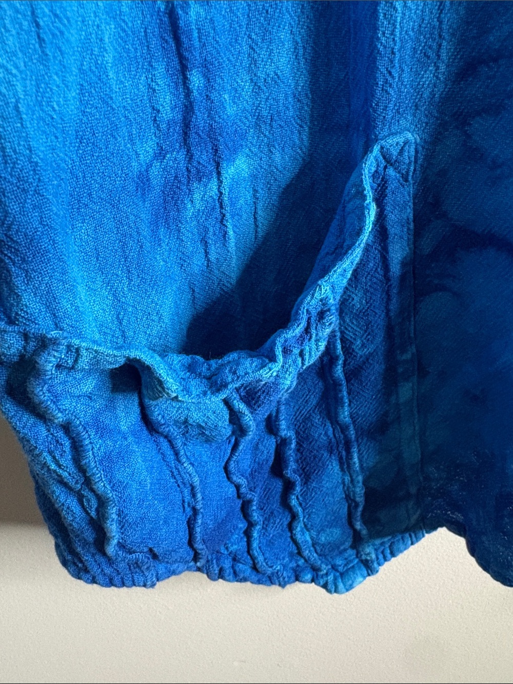 Oh My Gauze! Electric Blue V-Neck Tunic - Picture 5 of 8